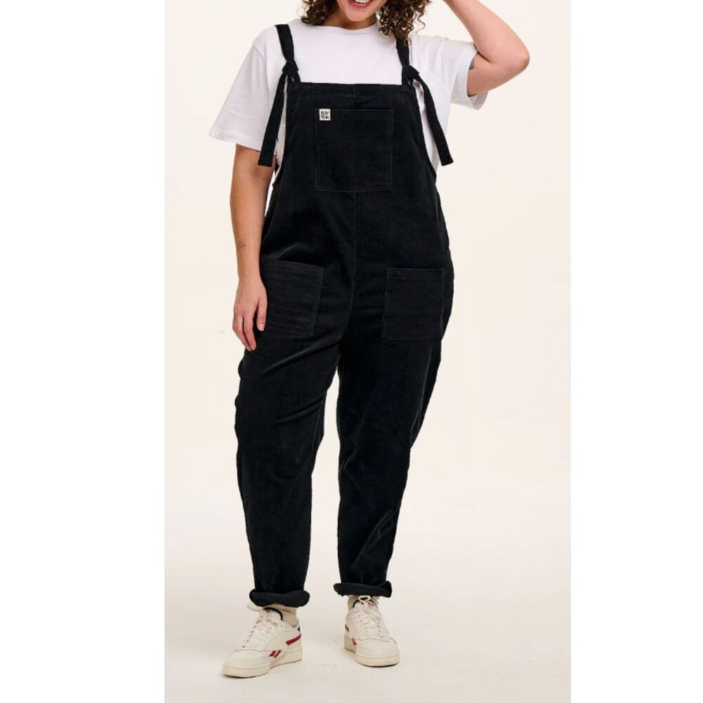 Lucy & Yak Black Corduroy Overalls Jumpsuit